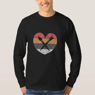 Art Teacher Heart Paint Push Artist Painter Retro T Shirt