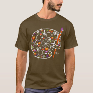 Art Teacher Pumpkin Spooky Art Teacher Scary Holid T Shirt