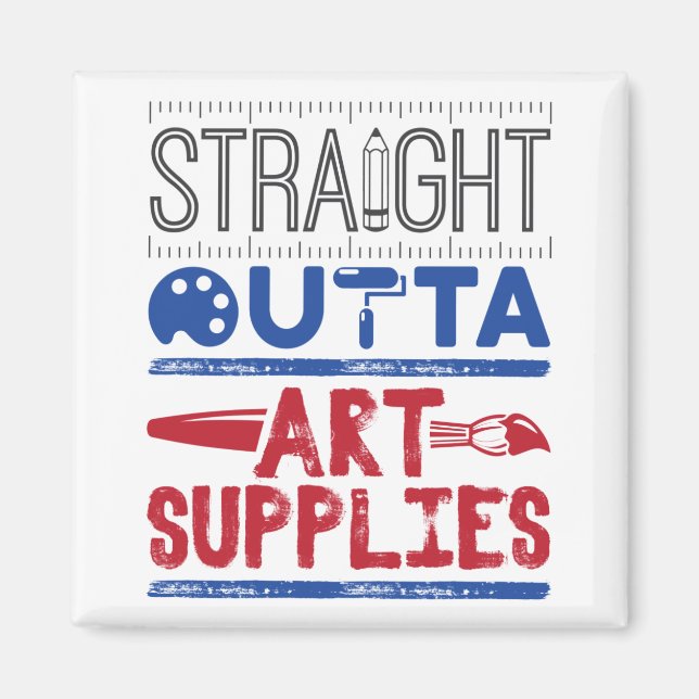 Art Teacher - Raka konsthantverk Magnet (Framsidan)