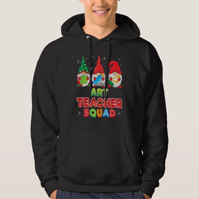 Art Teacher Squad jul Gnomes Gnome Sweater U Hoodie (Framsida)