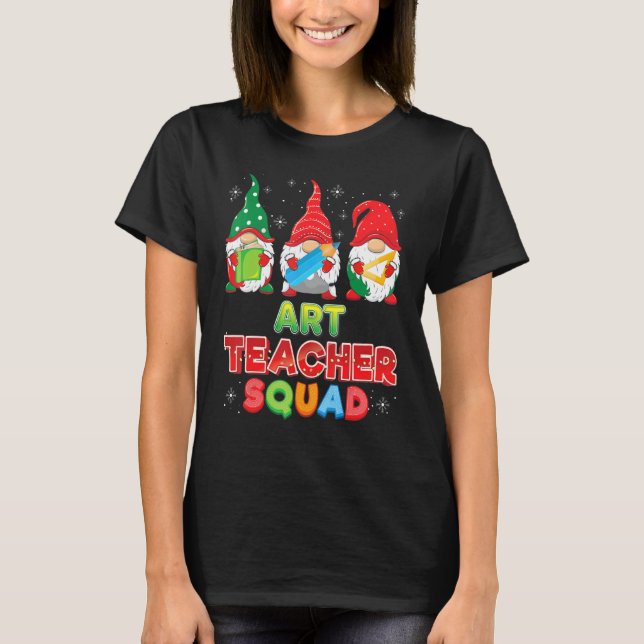 Art Teacher Squad jul Gnomes Gnome Sweater U T Shirt (Framsida)