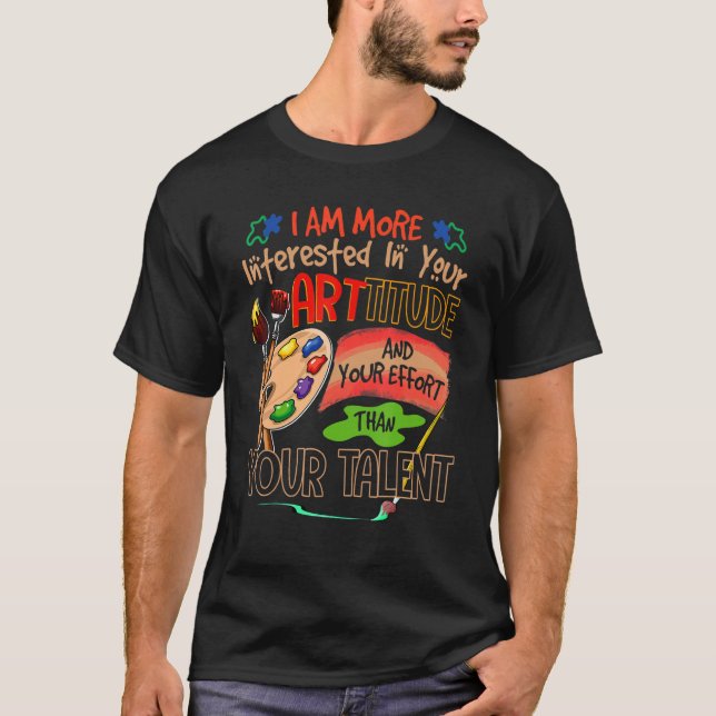 Art Teacher Student School Artist Illustrator Pain T Shirt (Framsida)