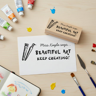 Art Teacher Supportive Praise Wooden Art Stamp Stämpel