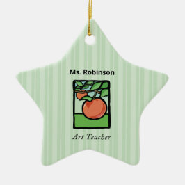 Art Teacher Tack, Apple Julgransprydnad Keramik