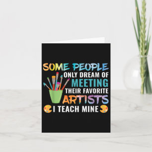 Art Teacher Teacher Lärares uppskattning Gift Mana Kort