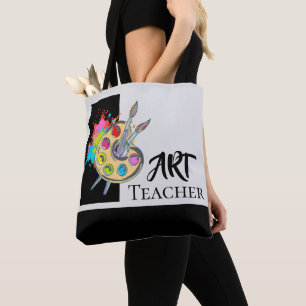 Art Teacher Tote Bag för målarpalettskulptur Tygkasse