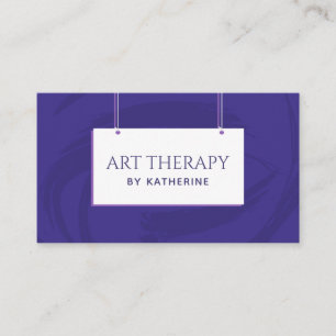 Art Terapi psykoterapi Enkel minimalistisk Lila Visitkort