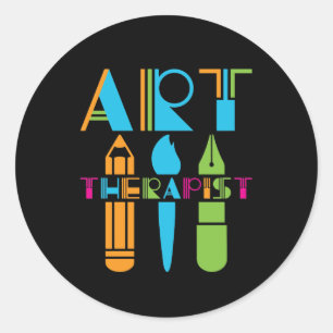 Art Terapist terapi Runt Klistermärke