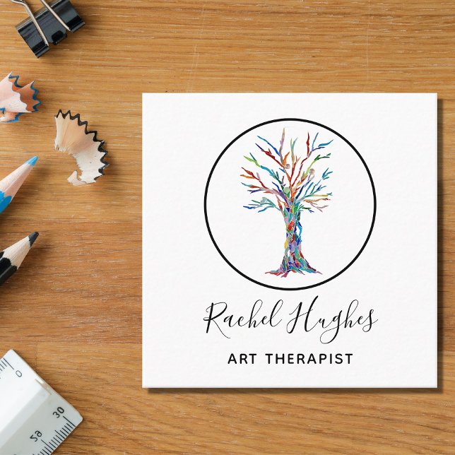 Art Therapist-Affärskort Fyrkantigt Visitkort (Skapare uppladdad)