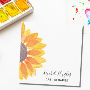 Art Therapist-Blommigt Fyrkantigt Visitkort