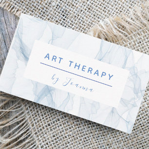 Art Therapy Add Namn Artistic Kreativ Baby blue Visitkort