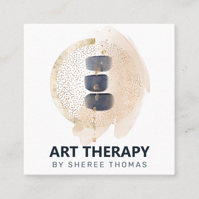 Art Therapy Meditation Abstrakt Fyrkantigt Visitkort (Framsida)