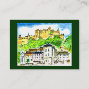Art Trading Museum Affärskorten Salzburg Castle Visitkort