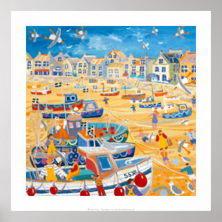 Art-utskrift: Boats and Ropes, St Ives, Cornwall Poster