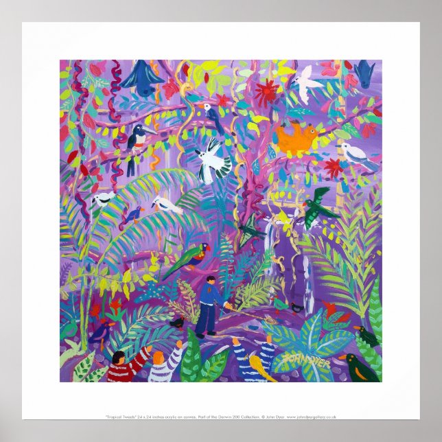 Art-utskrift: Tropiska tweets Poster (Framsidan)
