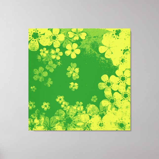 Art vår blommönster canvastryck (Framsida)