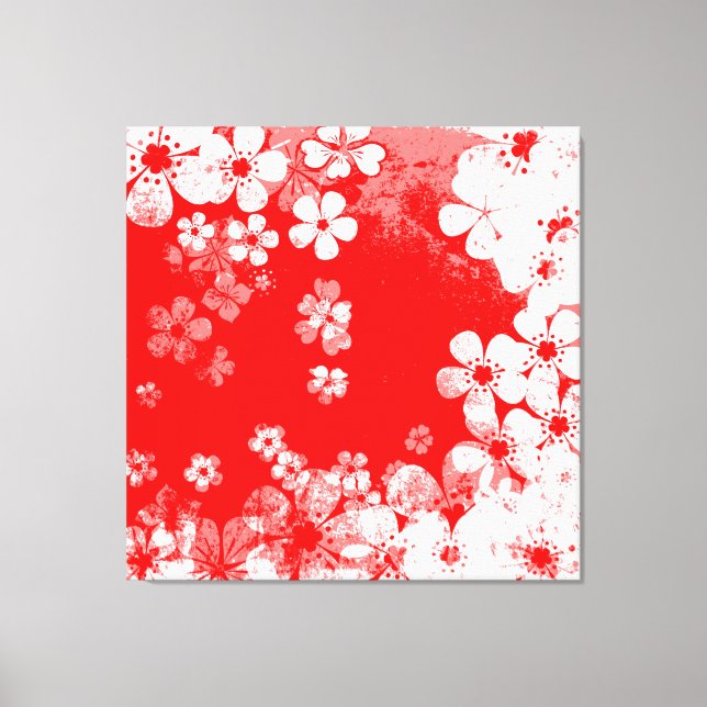 Art vår blommönster canvastryck (Framsida)