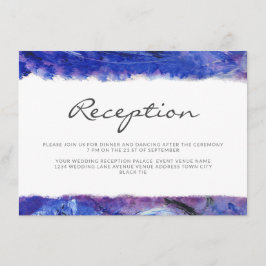 Art Wedding Reception Blue Tilläggskort