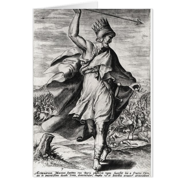 Artaxerxes II kung av Persien Hälsningskort (Framsidan)