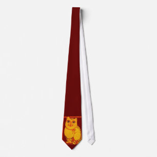 ArtByRae - gul kattBurgundy Tie Slips