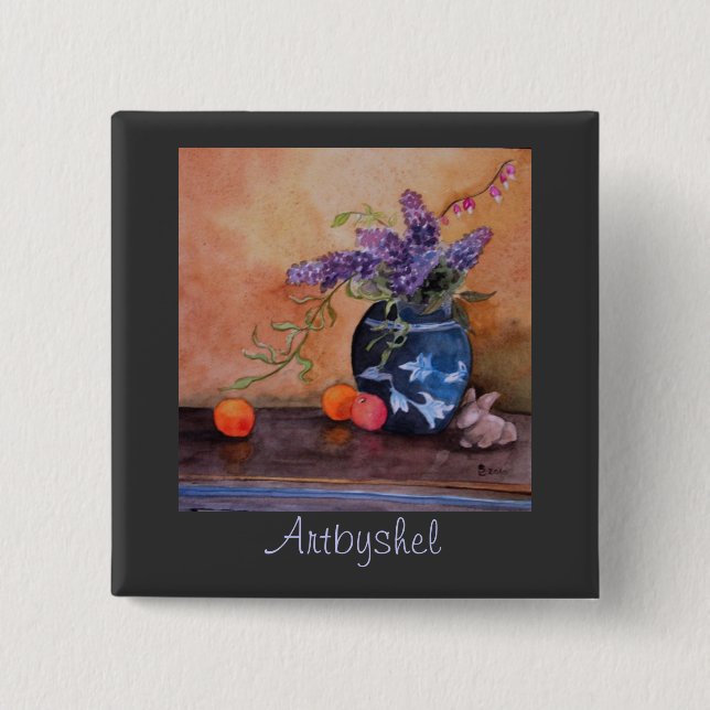 Artbyshel lilor och kaniner knapp (Framsida)