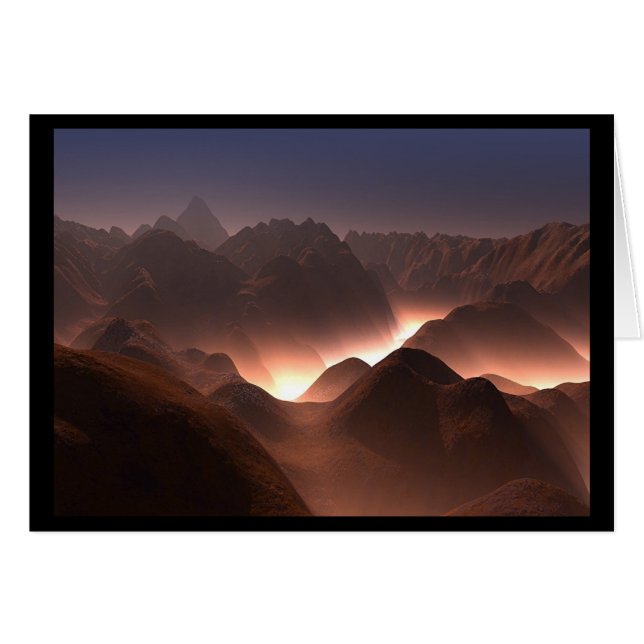 ARTCARD::: Mars-glowing :: Hälsningskort (Framsidan Horizontal)