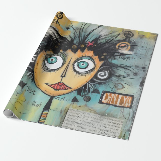 ArtDam 21 Charmerande och slitna Presentpapper (Utrullad)