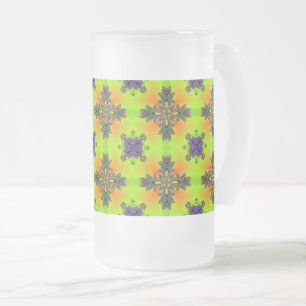 Artdeco Flowers i Retro Stil Frostat Ölglas