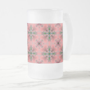 Artdeco Flowers i Retro Stil Frostat Ölglas