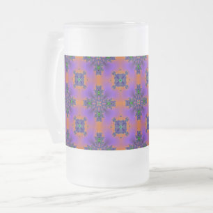 Artdeco Flowers i Retro Stil Frostat Ölglas