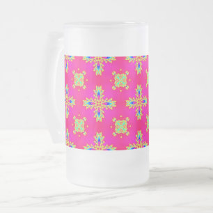 Artdeco Flowers i Retro Stil Frostat Ölglas