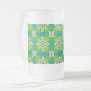 Artdeco Flowers i Retro Stil Frostat Ölglas