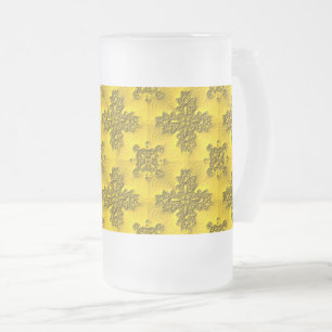 Artdeco Flowers i Retro Stil Frostat Ölglas