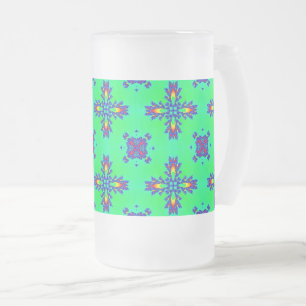 Artdeco Flowers i Retro Stil Frostat Ölglas