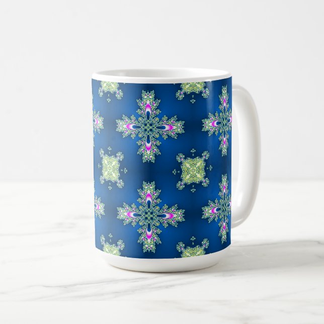 Artdeco Flowers i Retro Stil Kaffemugg (Framsida höger)
