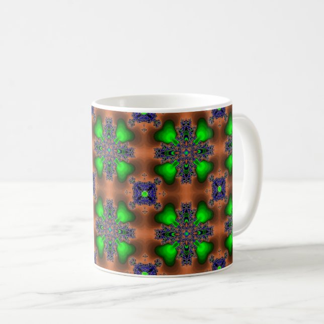 Artdeco Flowers i Retro Stil Kaffemugg (Framsida höger)