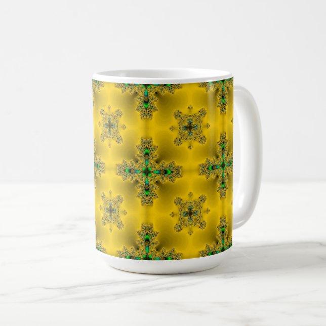 Artdeco Flowers i Retro Stil Kaffemugg (Framsida höger)