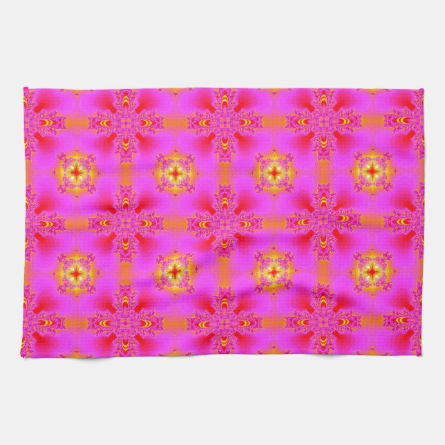 Artdeco Flowers i Retro Stil Kökshandduk (Horisontell)