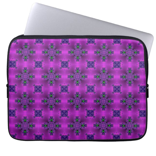 Artdeco Flowers i Retro Stil Laptop Fodral (Framsidan)