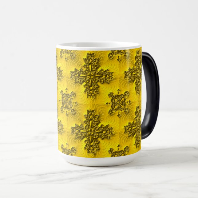 Artdeco Flowers i Retro Stil Magisk Mugg (Framsida höger)