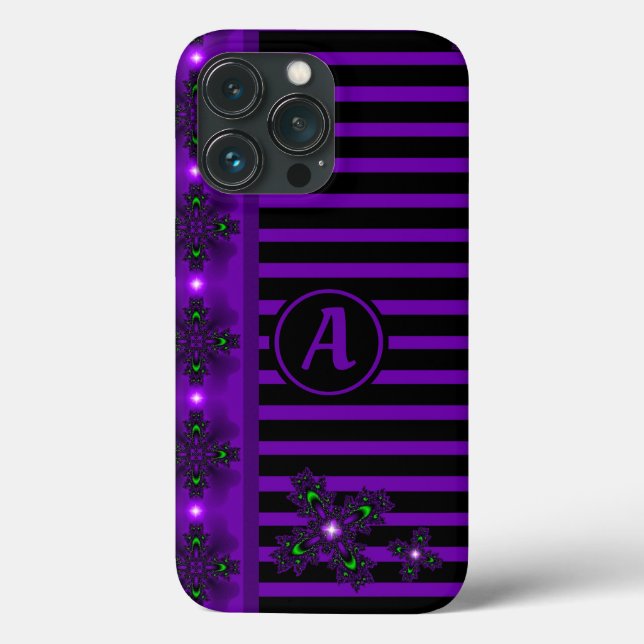 Artdeco Flowers i Retro Stil med monogram (Baksida)