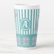 Artdeco Flowers i Retro Stil med monogram