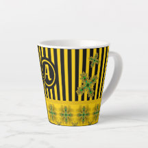 Artdeco Flowers i Retro Stil med monogram