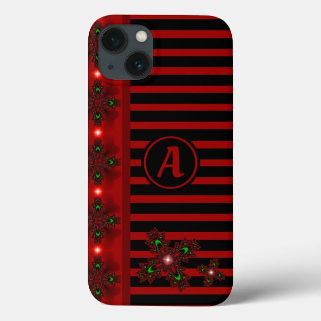 Artdeco Flowers i Retro Stil med monogram (Baksida)