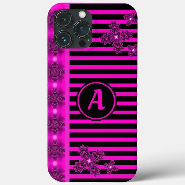 Artdeco Flowers i Retro Stil med monogram (Baksida)