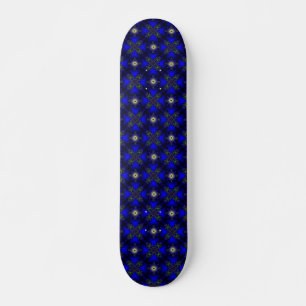 Artdeco Flowers i Retro Stil Mini Skateboard Bräda 18,5 Cm