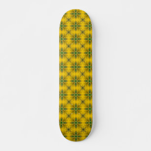 Artdeco Flowers i Retro Stil Mini Skateboard Bräda 18,5 Cm