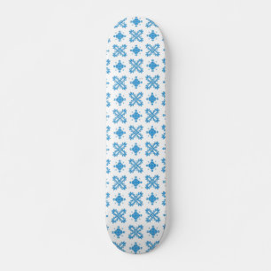 Artdeco Flowers i Retro Stil Mini Skateboard Bräda 18,5 Cm