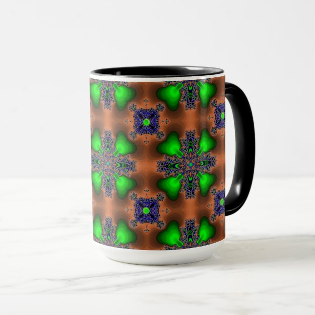 Artdeco Flowers i Retro Stil Mugg (Framsida höger)