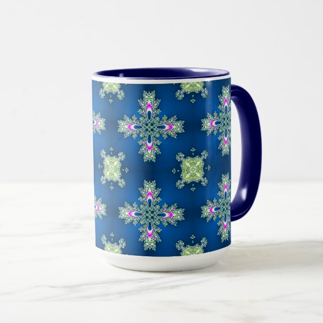 Artdeco Flowers i Retro Stil Mugg (Framsida höger)
